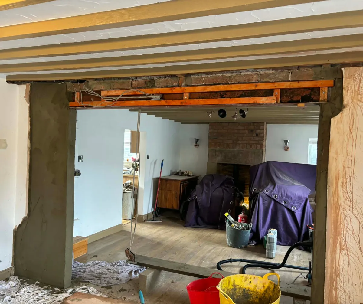 Structural knockthrough and internal renovation project in Lancashire property
