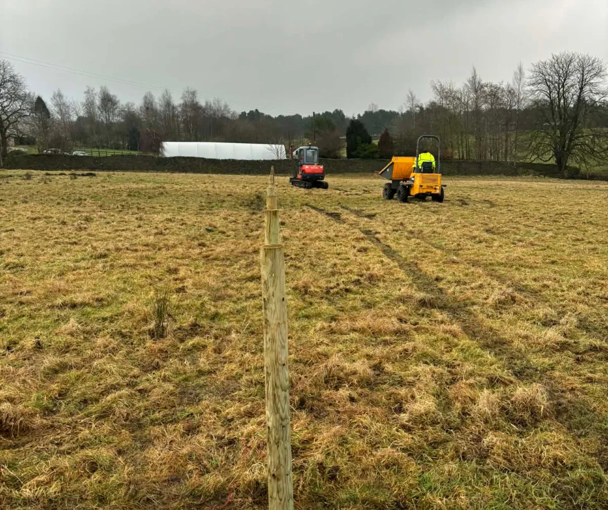 Groundworks and site preparation in Lancashire using plant machinery