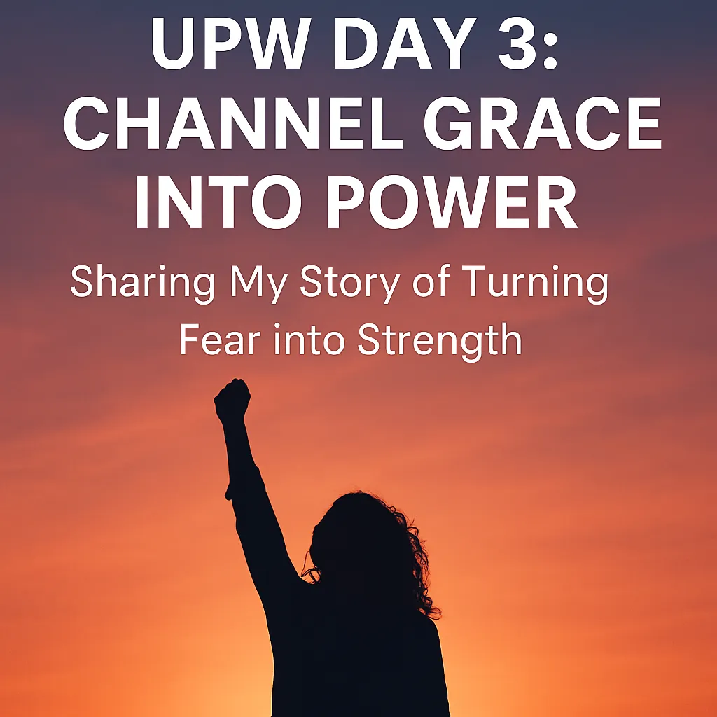 Empowered woman rising into her strength during Tony Robbins UPW event — symbol of grace, power, and transformation.