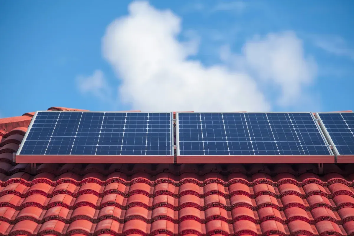 Solar panels fitted on a Manchester home right