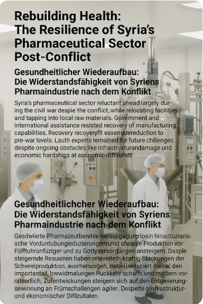 Sanctions and Supply Chains: Navigating the Global Pharma Landscape from Syria