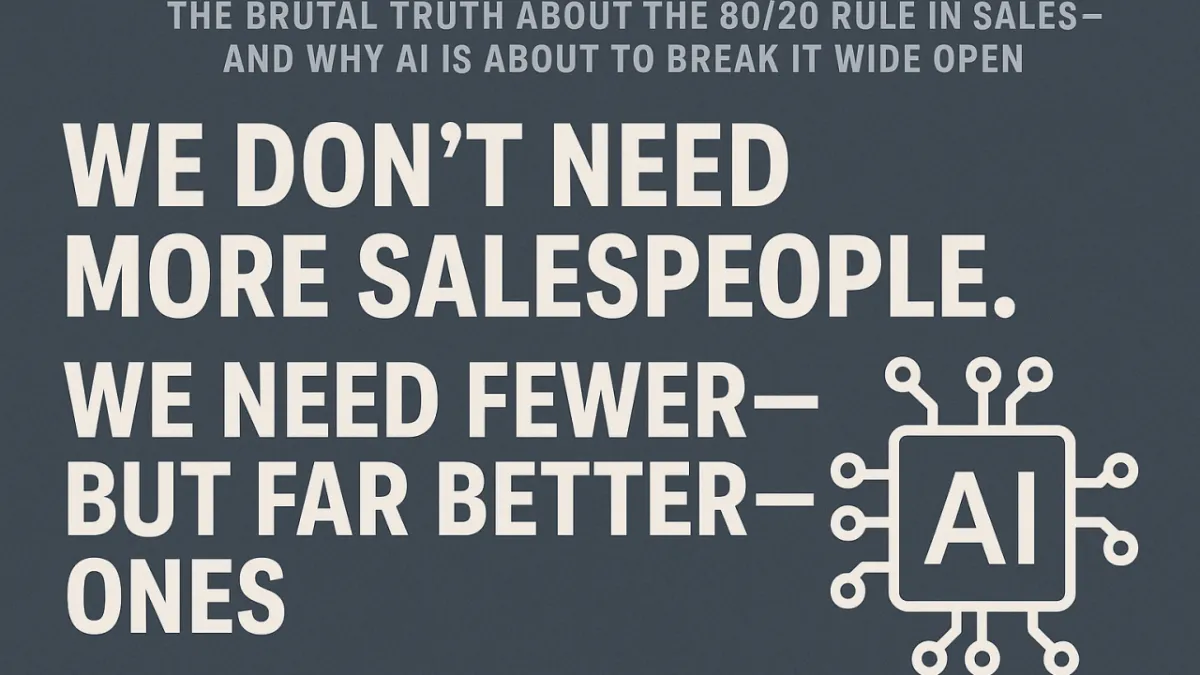 The Brutal Truth About the 80/20 Rule in Sales — And Why AI Changes Everything