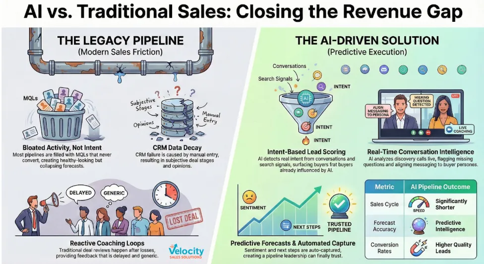 How do AI sales pipelines differ from traditional pipelines?