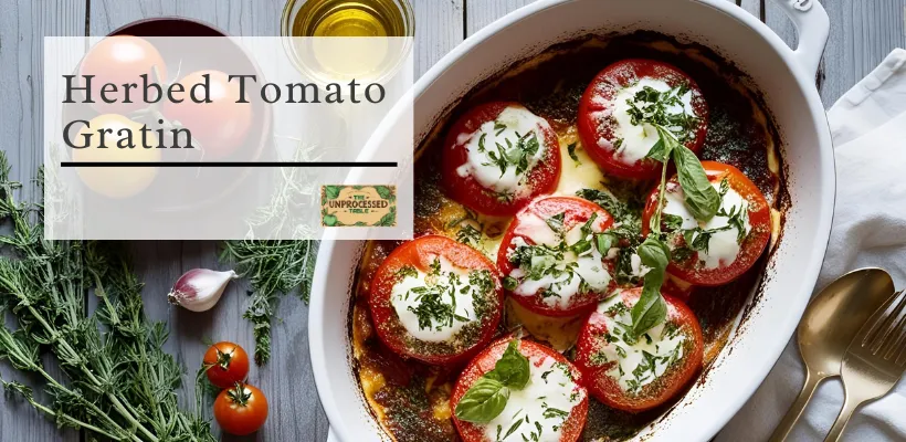 ๐ง Tomato Gratin with Herbs & Crunch โ A Whole-Food Favorite ๐