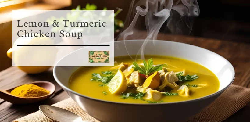 🍗Lemon & Turmeric Chicken Soup🍋