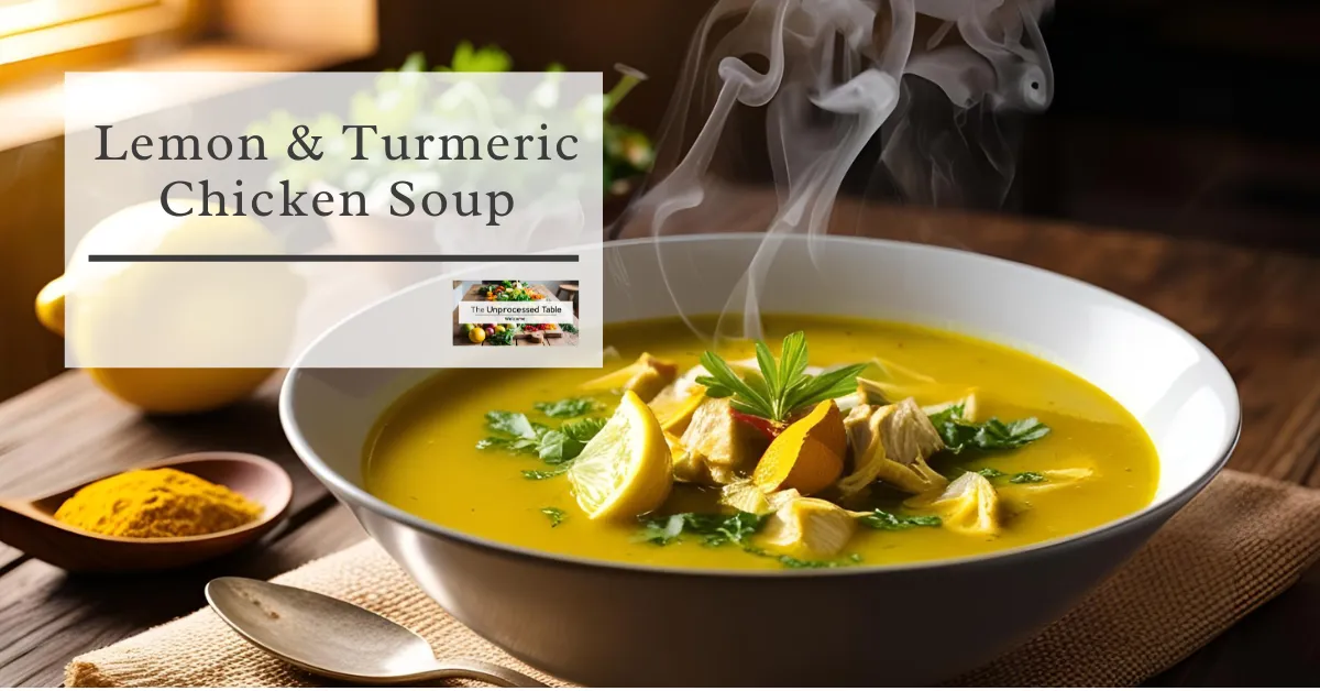 🍗Lemon & Turmeric Chicken Soup🍋