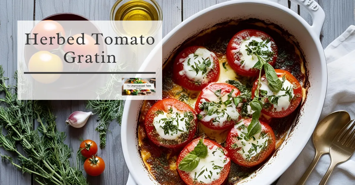 🧄 Tomato Gratin with Herbs & Crunch — A Whole-Food Favorite 🍅 

