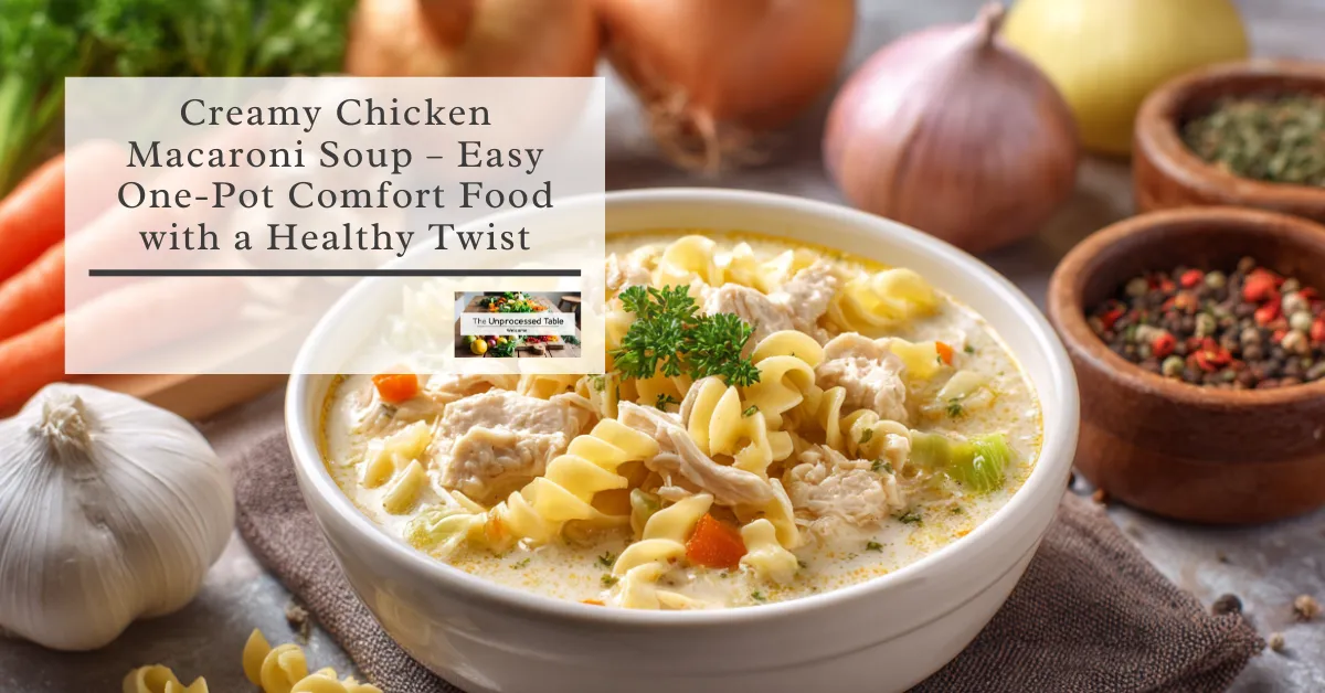 Creamy Chicken Macaroni Soup – Easy One-Pot Comfort Food with a Healthy Twist