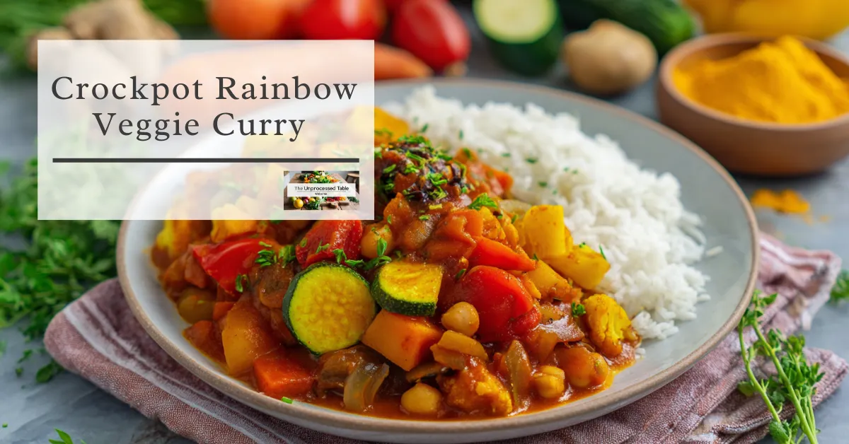 🌈 Crockpot Rainbow Veggie Curry – Nourishment in Every Color
