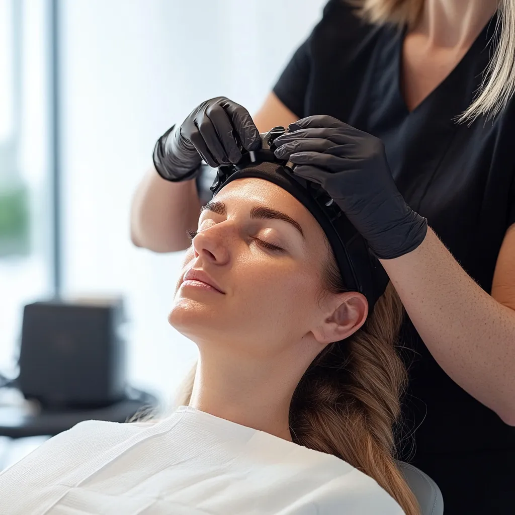 Patienta receiving orofacial myofunctional therapy