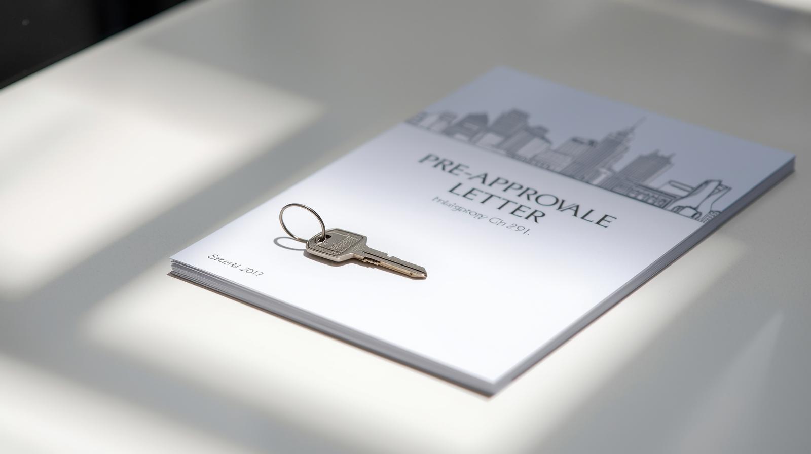 House key on a pre-approval letter illustrating the difference in Indiana.