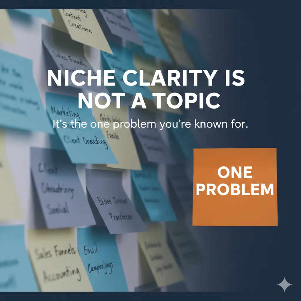 Niche Clarity Isn’t a Topic. It’s the One Problem You’re Known For