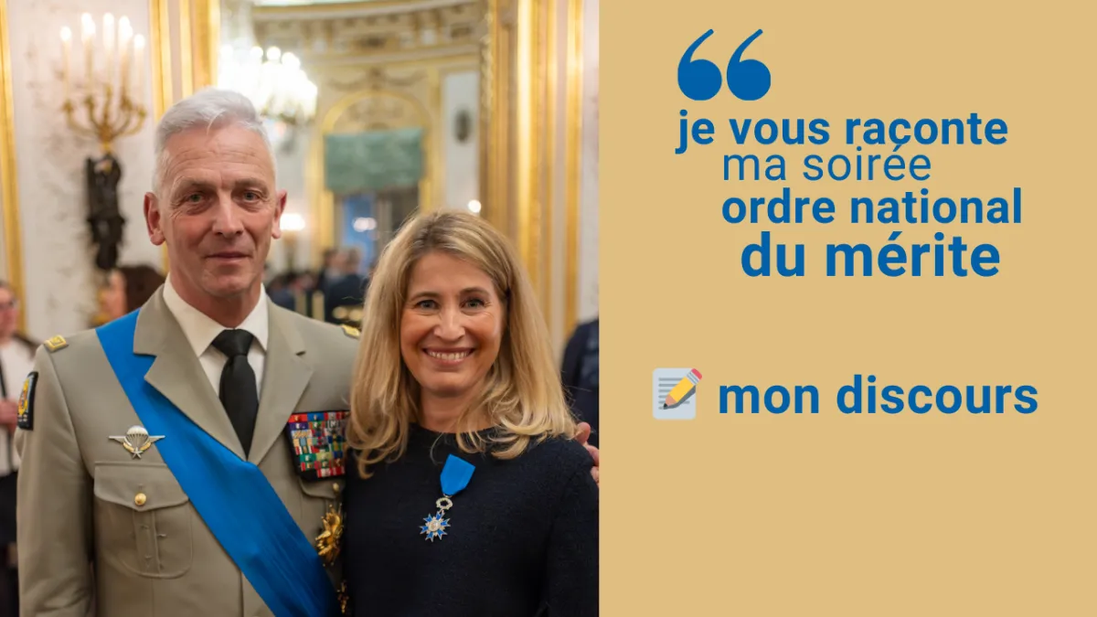 Discours remise de la médaille de l'Ordre national du Mérite