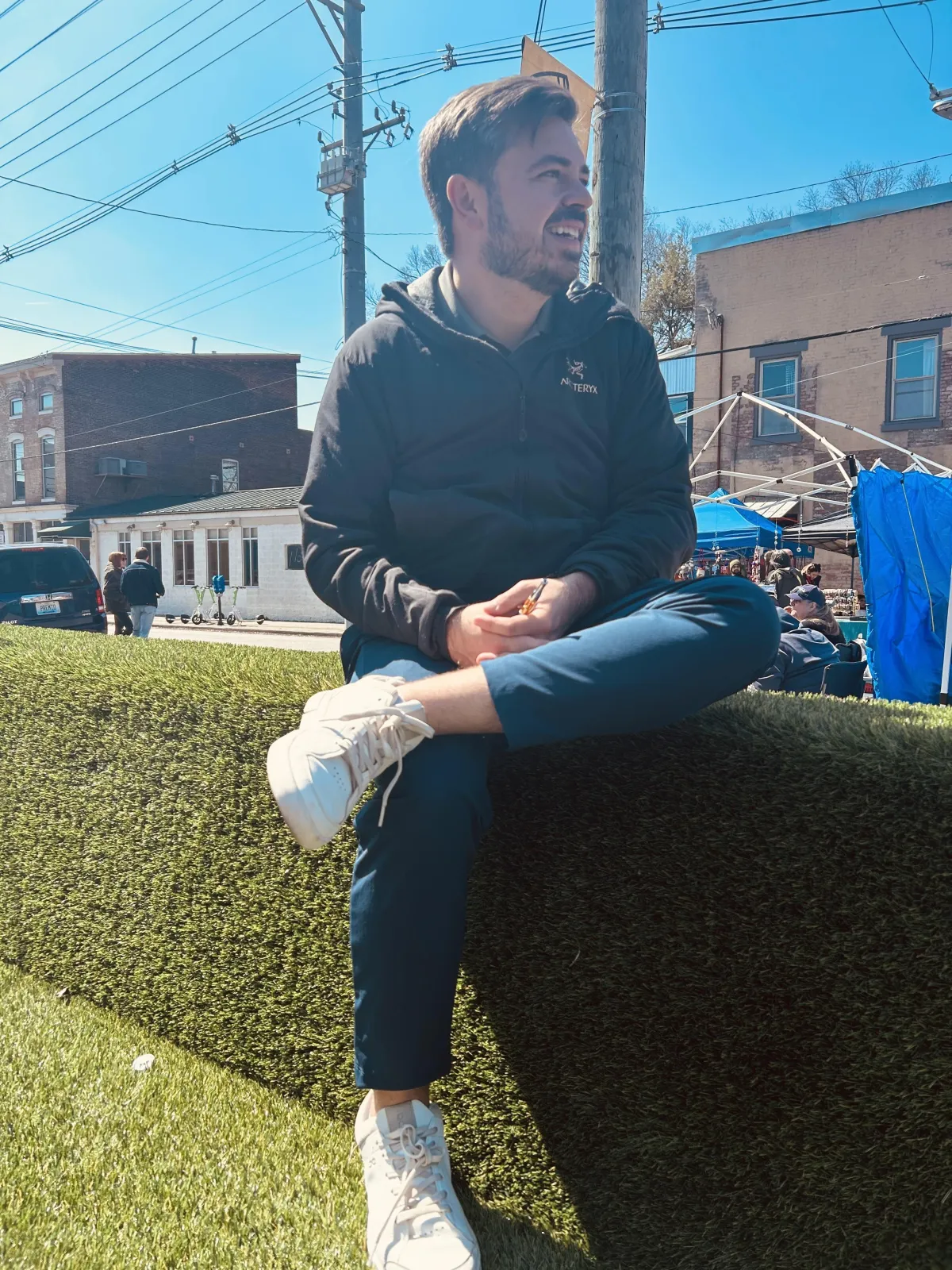 Sunning at Garage Bar