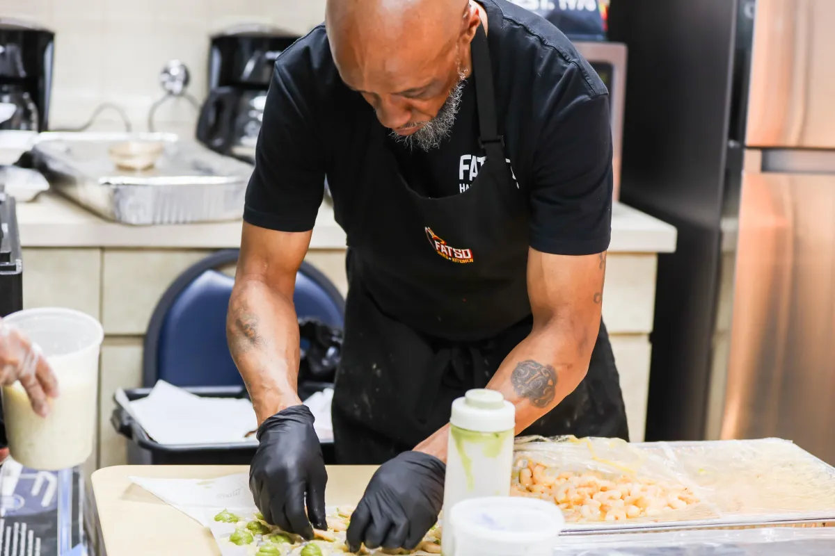 Chef Freddie Behind The Scenes Prepping