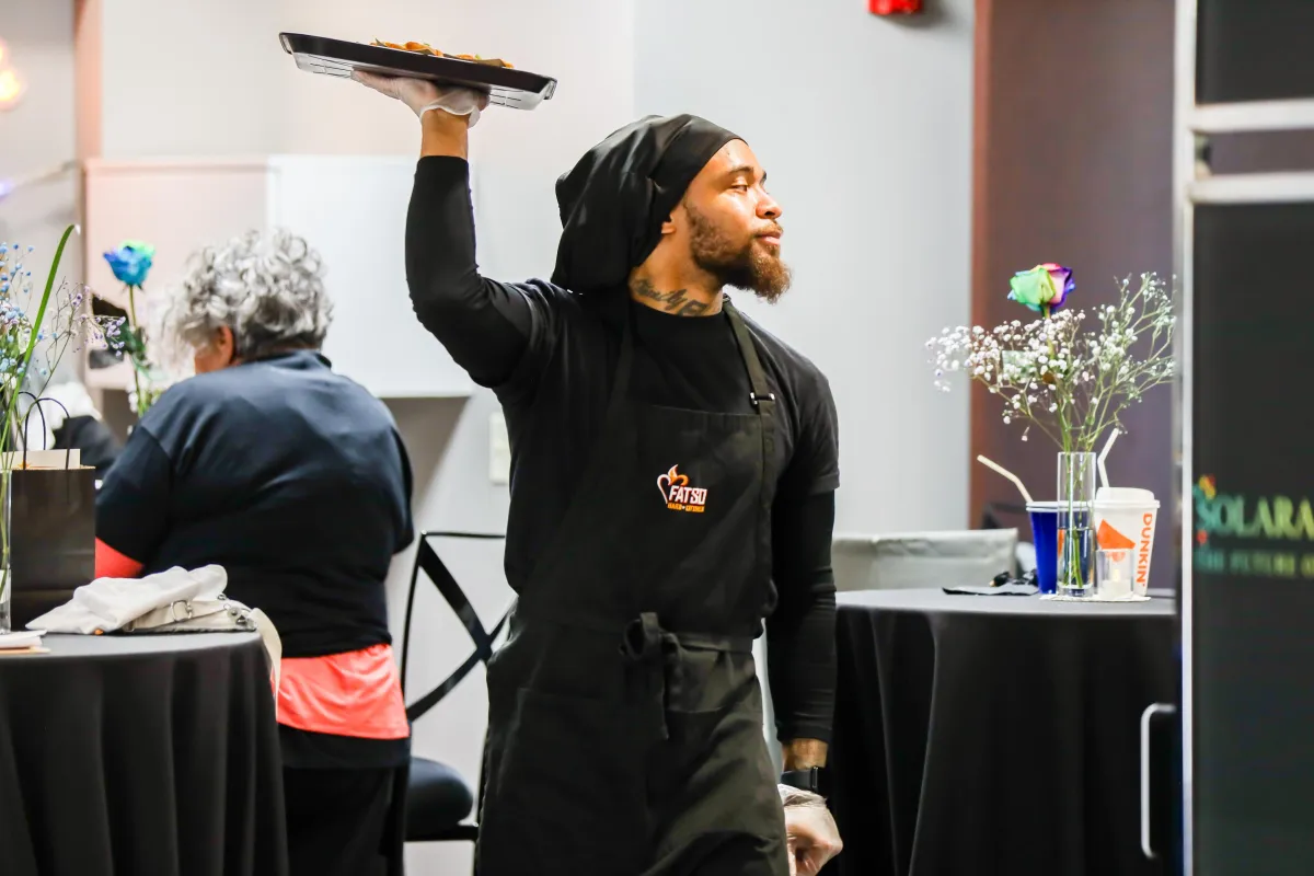 Chef Travell Serving