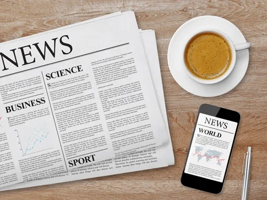 A light illustration (professional, not cartoonish) of a globe spinning while a coffee cup sits beside it.