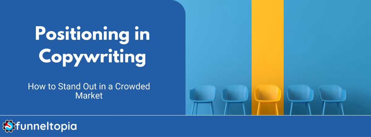 A conceptual image representing unique brand positioning in a crowded market, with a focus on standout copywriting strategies.