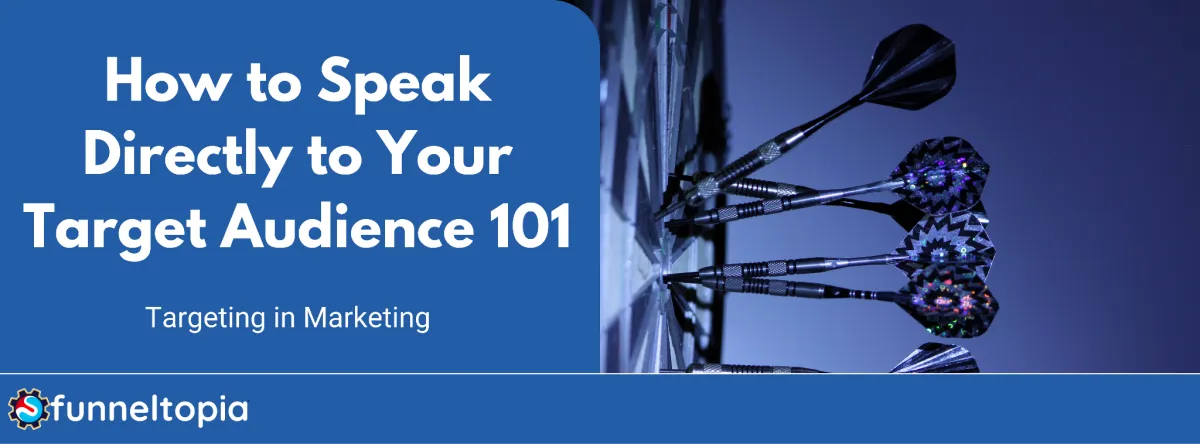 Graphic illustration of a bullseye target, symbolizing the precision of targeted audience communication in marketing