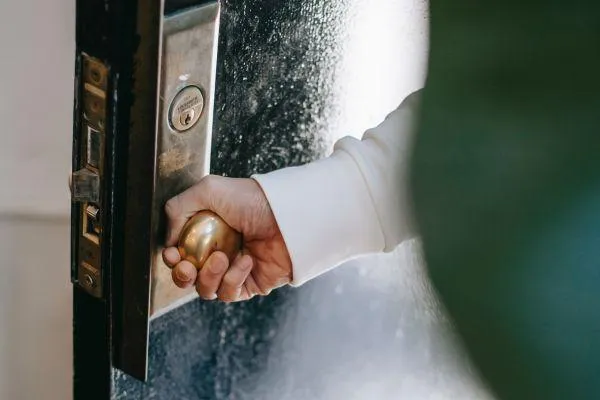 opening door