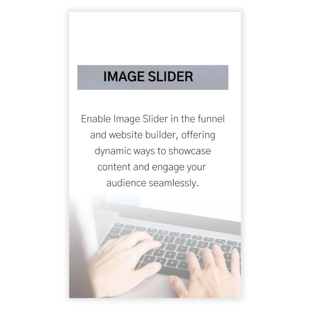 Image Slider in the Funnel + Website Builder