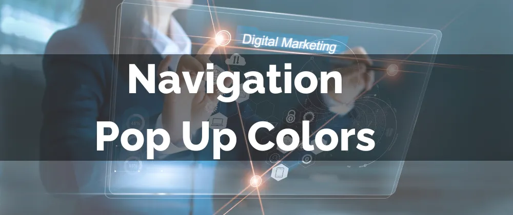 Navigation Pop Up Colors