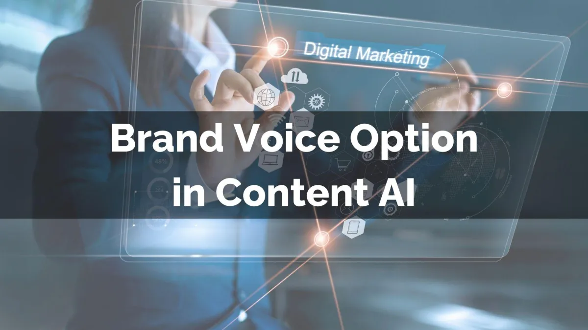 Brand Voice Option in Content AI
