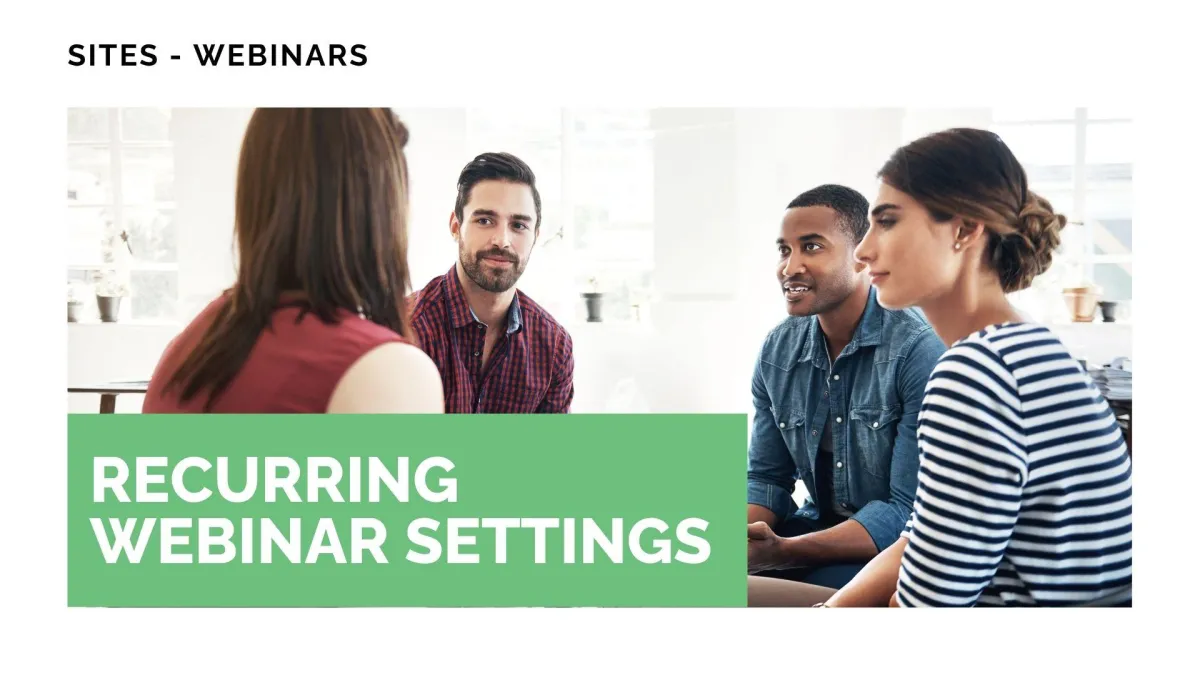 Recurring Webinar Settings