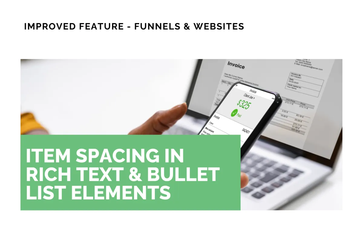 Item Spacing in Rich Text & Bullet List Elements