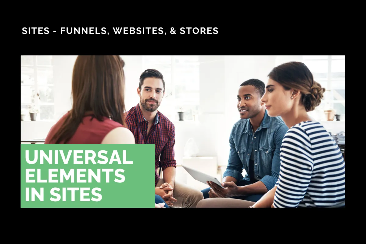 Universal Elements in Sites