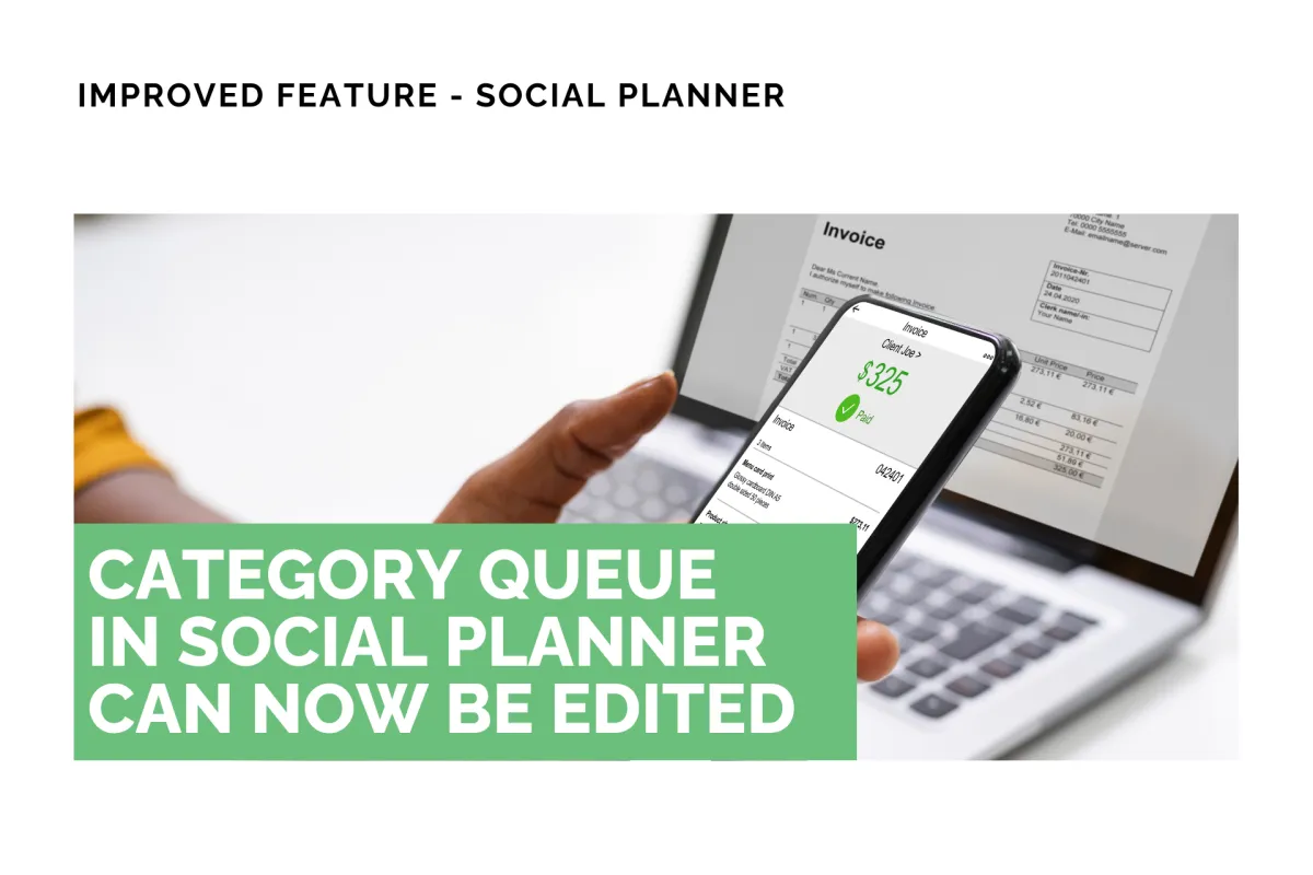 Category Queue in Social Planner Can Now Be Edited