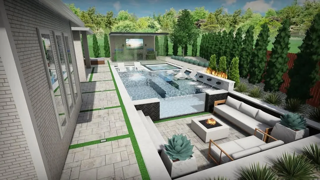 3d design backyard for entertaining