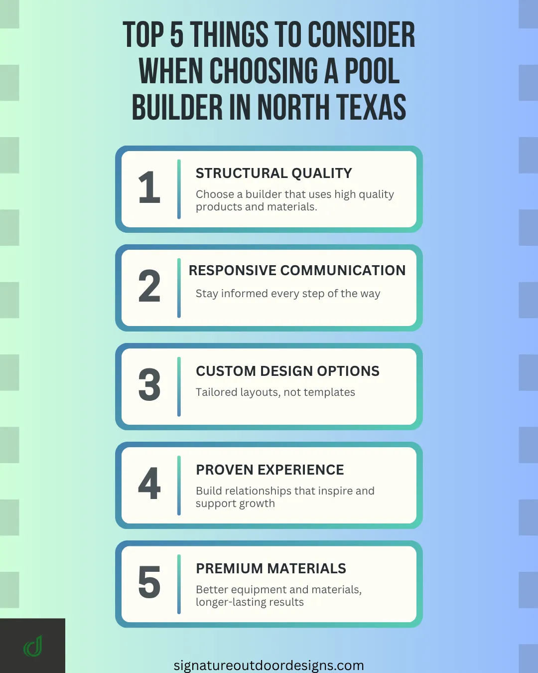 Top 5 Things to Consider When Choosing a Pool Builder in North Texas