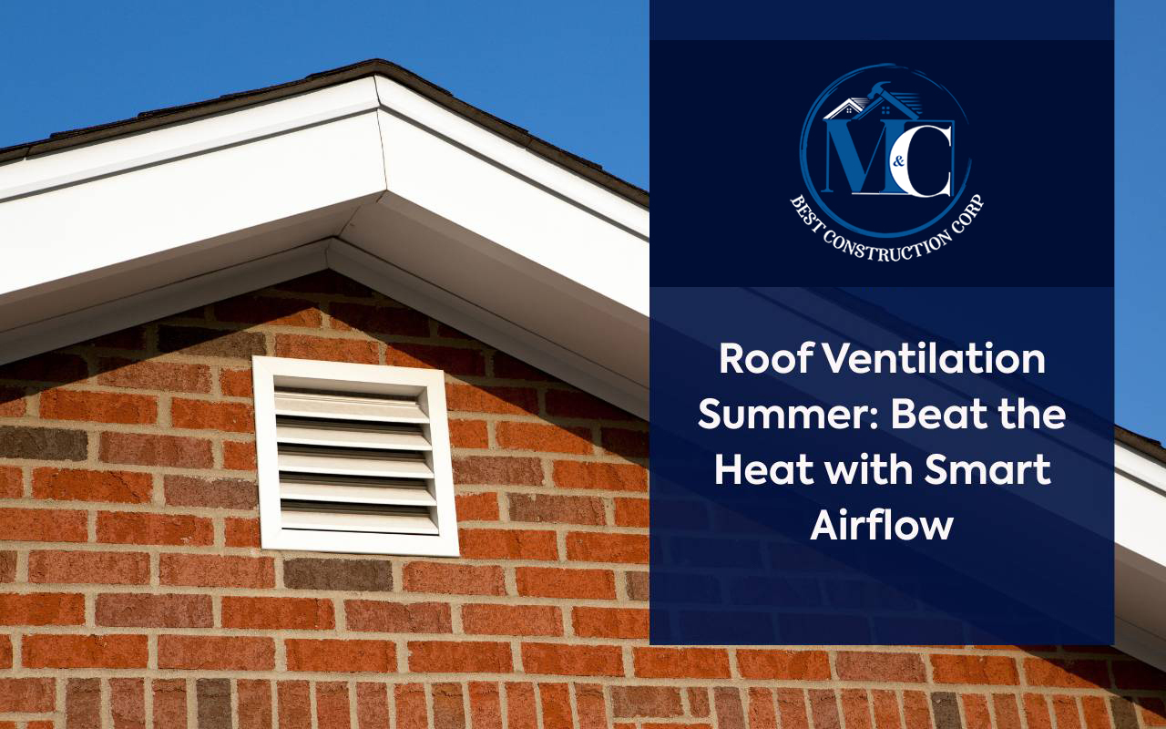 Attic airflow diagram showing balanced intake and exhaust for Roof Ventilation Summer