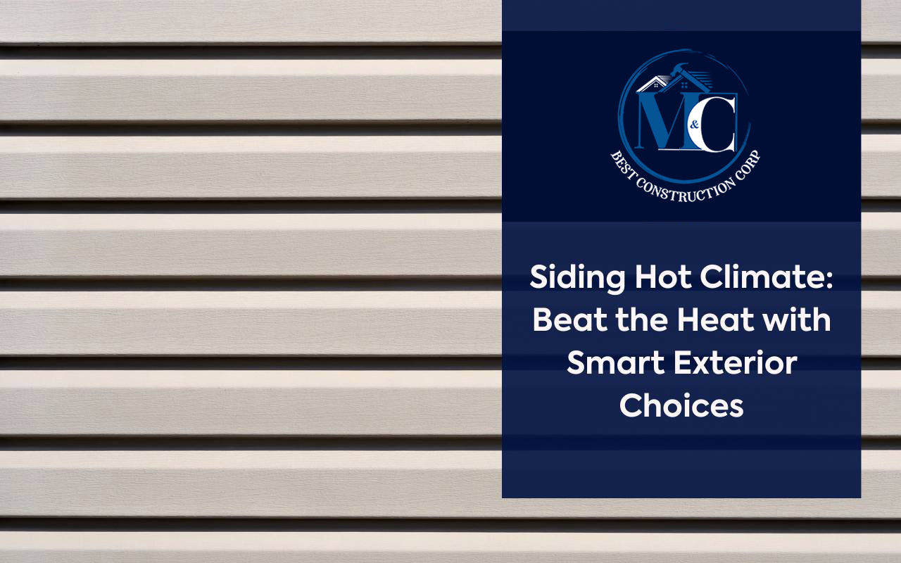 Reflective vinyl Siding Hot Climate option in light color