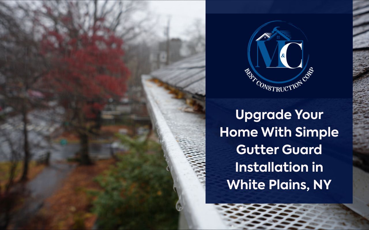Gutter guard installation in White Plains NY tested during heavy rain on a residential roof