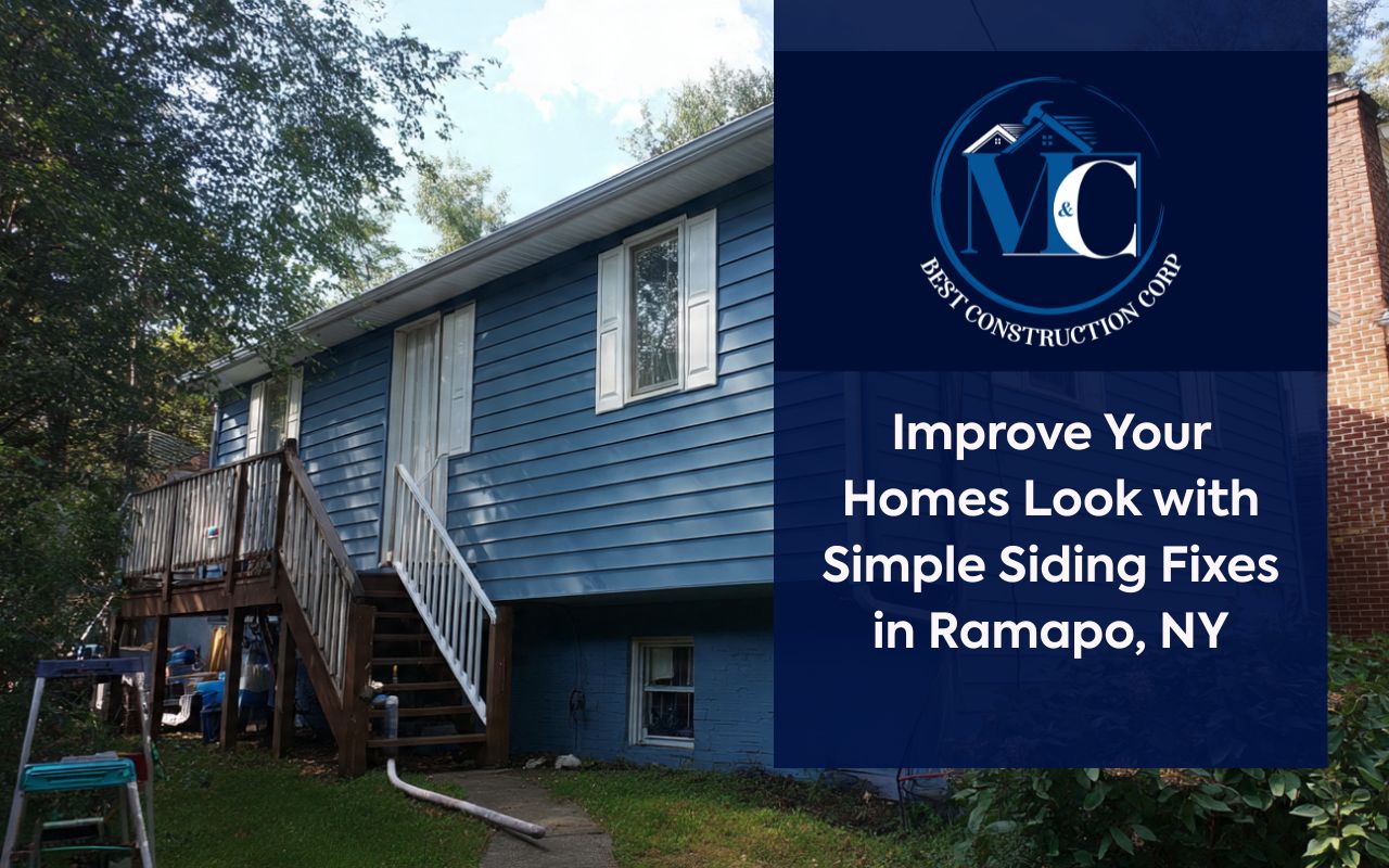 Siding repair in Ramapo NY improving a home exterior with aligned panels