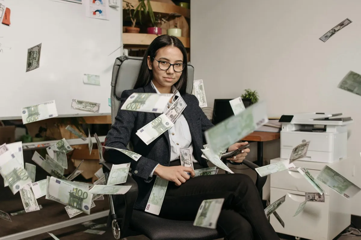 woman money