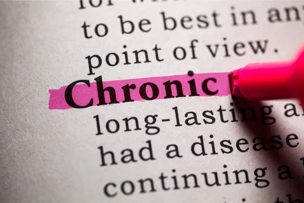 an image displaying the definition of chronic disease in a lexicon