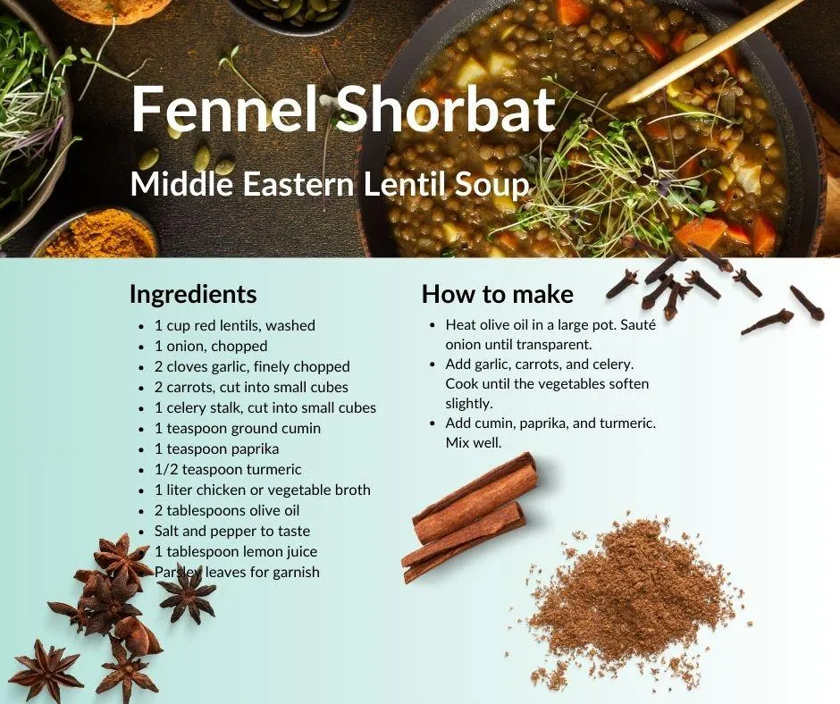Fennel Shorbat – A Middle Eastern Lentil Soup