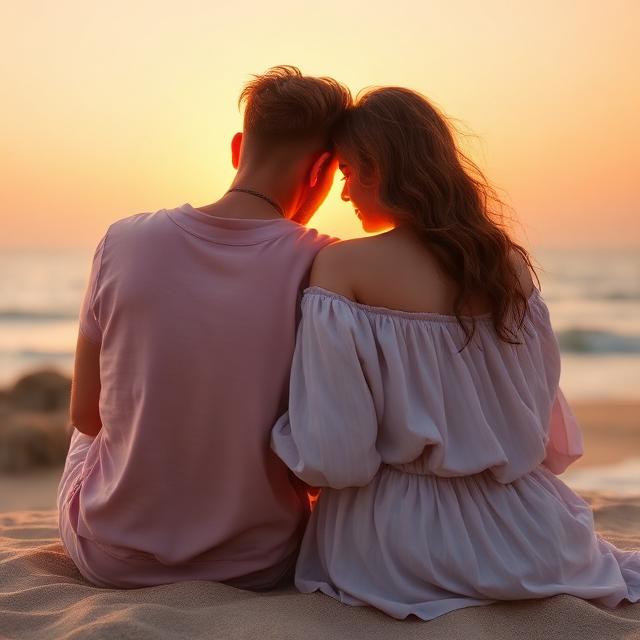 Two people sitting together outdoors, sharing a calm supportive moment in warm natural light