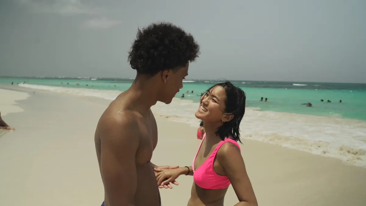 A couple on the beach