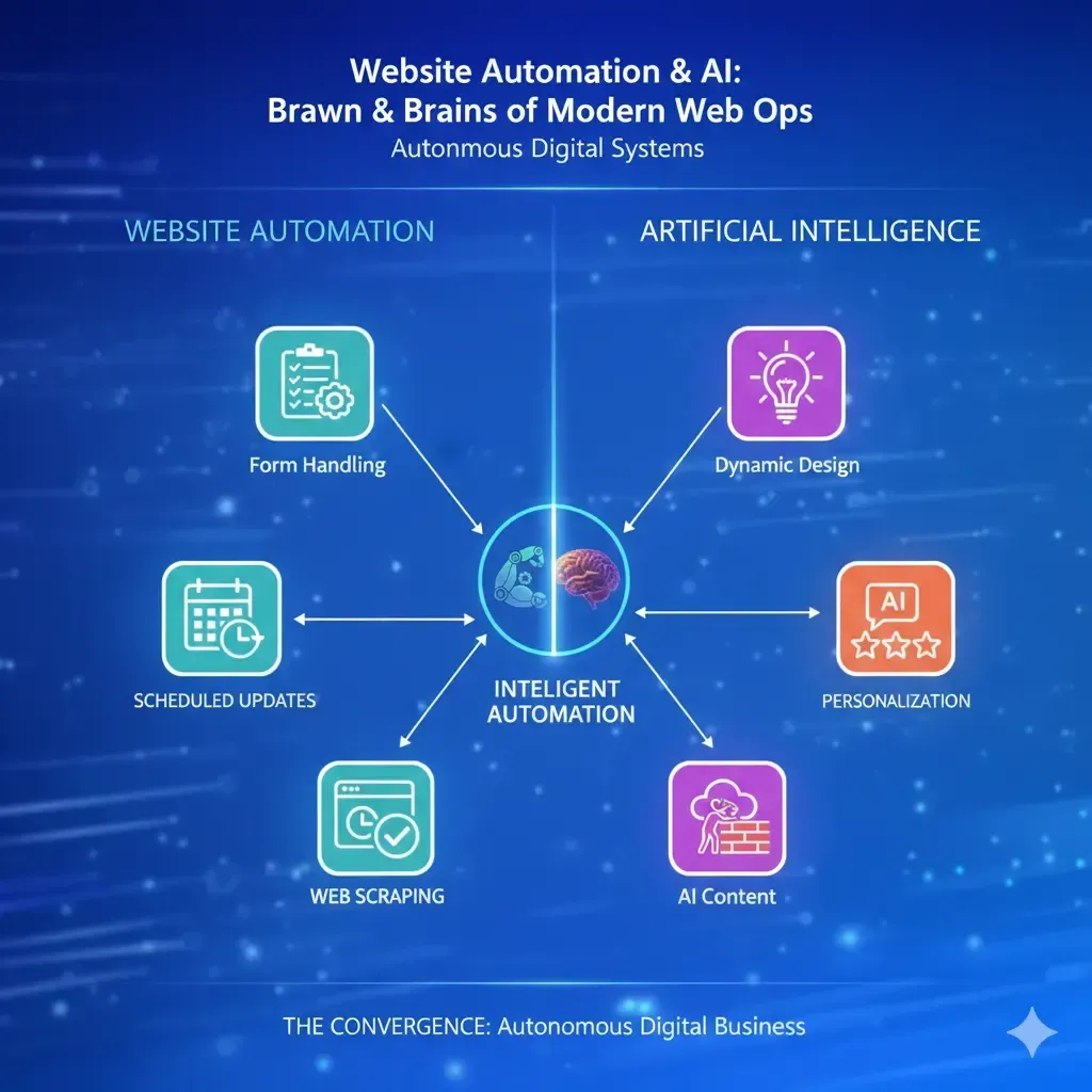 Website Automation and AI: The Brawn and Brains of Modern Web Operations