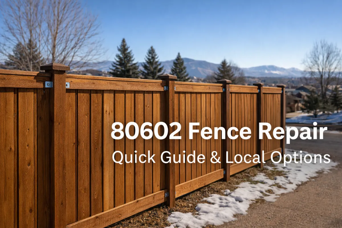 80602 Fence Repair | Quick Guide & Local Options