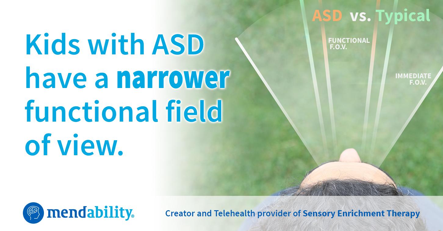 Narrow field of view in individuals with autism