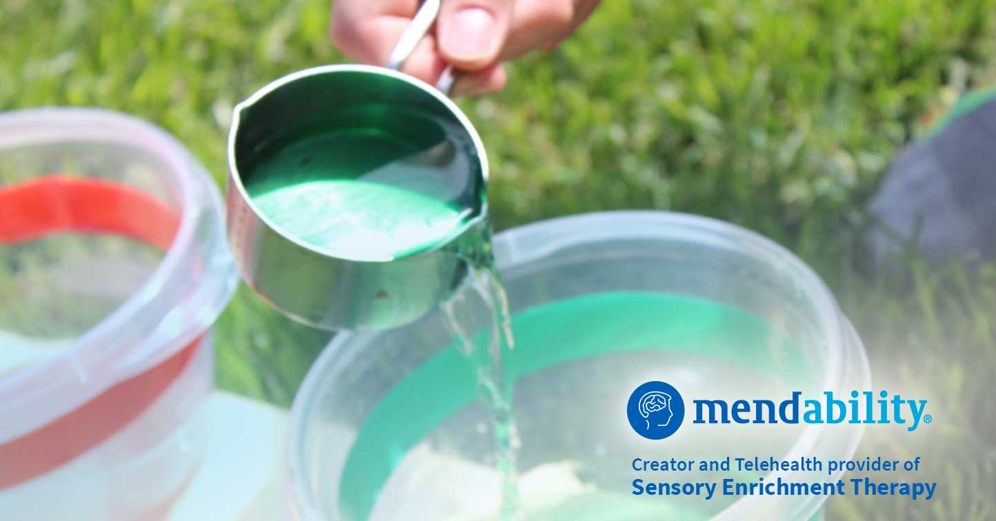 Outdoor Autism Activities – Pour and Match Water Color