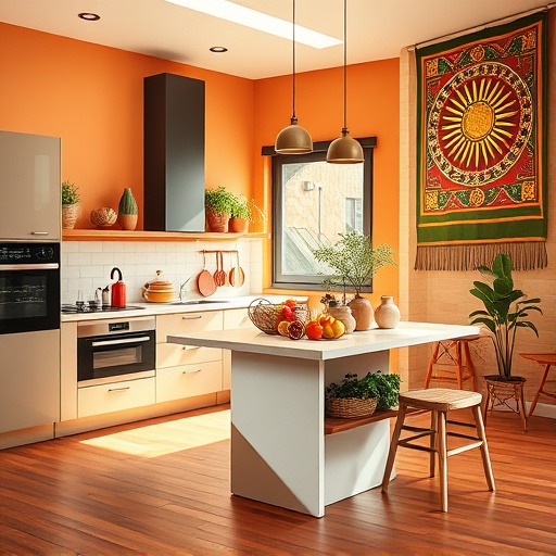 A surrealistic landscape depicting the imaginative world of home remodeling contractors, featuring houses that morph and twist into fantastical shapes, each representing unique renovation styles. One house is adorned with colorful, glistening vines, while another leans at an impossible angle, showcasing windows that open like blooming flowers under a bright sun. Floating tools such as saws and hammers dance around vibrant paint splashes that bubble creatively, emphasizing artistry in home transformation. The scene combines a playful yet professional mood, filled with oversized tools like paintbrushes and levels nestled among clouds resembling cozy living room cushions. Rolling oversized blueprints in the background suggest planning and precision, while bright, exaggerated skies with sunbeams made of lightbulbs symbolize innovative ideas. The warm pastel and vibrant color palette creates a cheerful, productive atmosphere, inviting viewers to imagine their dream spaces in this whimsical environment.