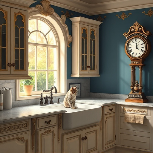 A blog cover image illustrating "How to Remove Scratches from Countertops" features a serene kitchen environment. In the foreground, a pristine countertop with subtle reflections displays a few noticeable scratches. Next to it, an assortment of quirky and colorful cleaning supplies, including bottles labeled "Scratch-B-Gone" and "Shine Potion," creates an inviting scene. Above, a whimsical illustration of a smiling sponge and an animated cloth floats among fluffy clouds, adding a playful touch to countertop maintenance. The background showcases soft pastel gradients of light blue and green, evoking a sense of calmness and freshness. The overall tone is relaxed and inviting, suggesting that maintaining kitchen surfaces can be an enjoyable experience.