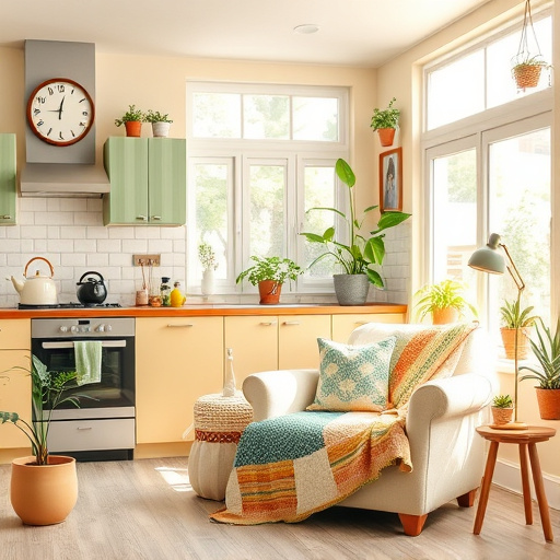 Alt text: A captivating blog cover image depicting a grand kitchen remodel infused with Baroque elegance. The kitchen features intricately carved cabinetry and opulent fixtures, blending classic and modern design. Soft light from chandeliers illuminates a marble countertop adorned with vibrant fruits and artisanal kitchen tools. In the background, an open space showcases ornate moldings, exquisite tile work, and a stunning patterned backsplash. An oversized island with an elaborate sink serves as a focal point, decorated with a bouquet of fresh herbs. Whimsical elements include a vintage cookbook with handwritten notes and a cat curled up in a basket, creating a relaxed home atmosphere. The rich color palette of deep golds, greens, and soft pastels emphasizes warmth and inviting tones, inspiring creativity and celebrating Baroque artistry.