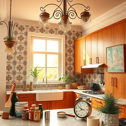 A vibrant blog cover image depicting "home remodeling before and after," featuring a split scene of a living room transformation. On the left, an outdated area with clutter, worn furniture, peeling paint, and dim lighting contrasts with the right side, showcasing a beautifully remodeled space filled with light, modern furniture, and soothing colors. Potted plants and wall art enhance the warm atmosphere, while whimsical floating light bulbs and a playful cat among renovation tools add quirky details. The background transitions from muted earthy tones on the left to bright pastels on the right, harmonizing the scene. Created in the elegant style of Chinese Brush Painting, the artwork uses soft brush strokes and a color palette of gentle greens, soft blues, and warm yellows, evoking feelings of hope and renewal in home improvement.